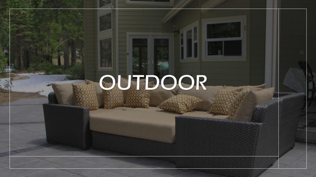 outdoor and patio upholstery, shades and covers